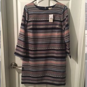 J. Crew Printed 3/4 Sleeve Shift Dress 4